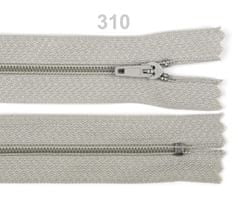 Kraftika 1ks bone white spirálový zip šíře 3mm délka 45cm pinlock