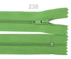 Kraftika 1ks poison green spirálový zip šíře 3mm délka 25cm pinlock,