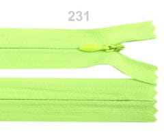 Kraftika 1ks lime punch neon spirálový zip skrytý šíře 3mm délka