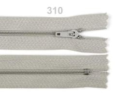 Kraftika 1ks bone white spirálový zip šíře 3mm délka 18cm pinlock