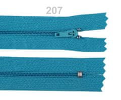 Kraftika 1ks tile blue spirálový zip šíře 3mm délka 35cm pinlock