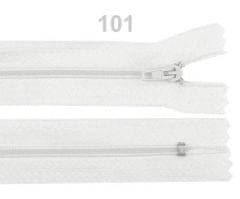 Kraftika 1ks white spirálový zip šíře 3mm délka 16cm pinlock