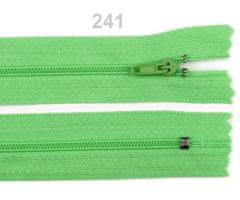 Kraftika 1ks light jasmine green spirálový zip šíře 3mm délka 18cm