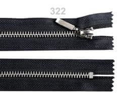 Kraftika 10ks 322 black kovový / mosazný zip šíře 6mm délka 14 cm