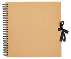 DoCrafts Album bez kapes 30x30cm kraft se stuhou,