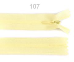 Kraftika 1ks pastel yellow spirálový zip skrytý šíře 3mm délka 55cm