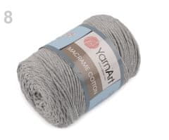 Kraftika 1ks 8 (783) šedá nejsv. pletací příze macrame cotton 250g