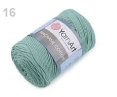 Kraftika 1ks 16 (784) mint tmavá pletací příze macrame cotton 250g