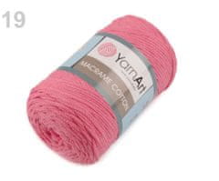 Kraftika 1ks (789) růžová sv. pletací příze macrame cotton 250g