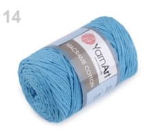 Kraftika 1ks (785) modrá sv. pletací příze macrame cotton 250g