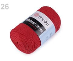 Kraftika 1ks 26 (773) červená sv. pletací příze macrame cotton 250g,