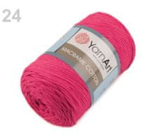 Kraftika 1ks (771) pink pletací příze macrame cotton 250g yarnart