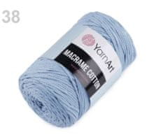 Kraftika 1ks (760) modrá sv. pletací příze macrame cotton 250g