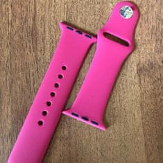 Silikonový řemínek pro Apple Watch - Barbie růžová 42/44/45/49 mm - S/M