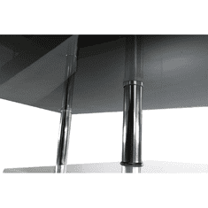 KONDELA Konferenční stolek, bílá extra vysoký lesk HG / sklo, SVEN