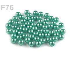 Kraftika 10g 76 mint plastové voskové korálky / perly glance 8mm