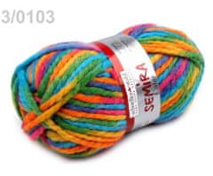 Kraftika 1ks (0103) multicolored pletací příze semira color 100g