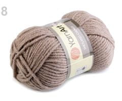 Kraftika 1ks (605) béžová tmavá pletací příze shetland chunky 100g