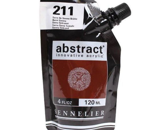 Kraftika Akrylová barva abstract 120ml - burnt sienna 211, hnědá