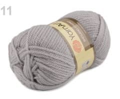 Kraftika 1ks (629) šedá nejsv. pletací příze shetland chunky 100g