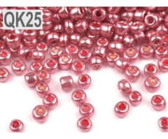 Kraftika 50g k25 starorůžová sv. rokajl 8/0 - 3mm metalický