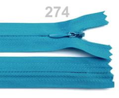 Kraftika 1ks horizon blue zip skrytý nedělitelný 3mm délka 40cm