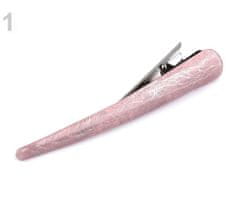 Kraftika 1ks růžová lasturová velká spona do vlasů se zoubky