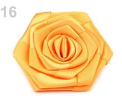 Kraftika 1ks marigold saténová růže 70mm, saténové k našití