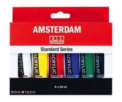 Kraftika Akrylové barvy amsterdam sada (6x20ml), royal talents