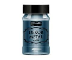 Pentart Barva dekor metal matte 100ml oxford modrá,