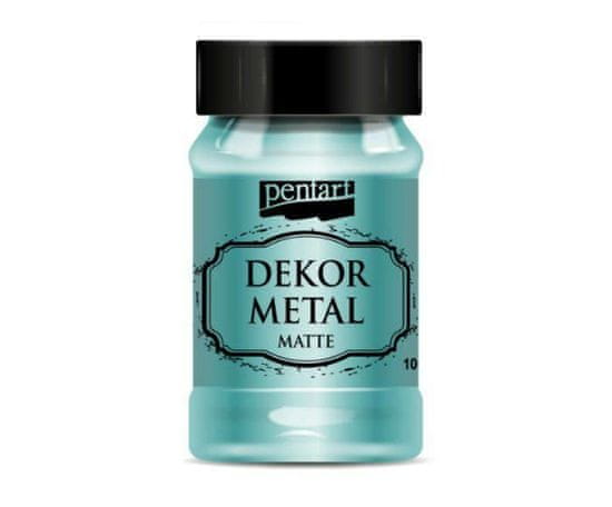 Pentart Barva dekor metal matte 100ml tyrkysová,