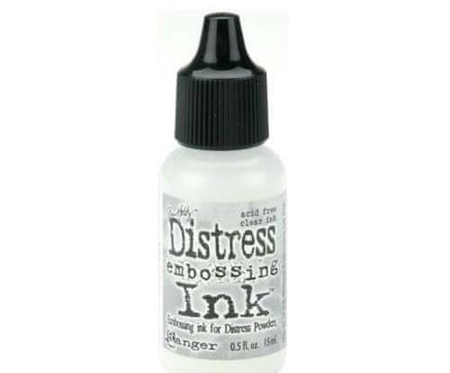 Kraftika Embosovací médium distress ink 15ml - náhradní náplň čirá