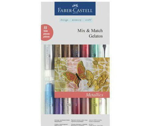 Faber-Castell Pigmentové barvy gelatos metallic sada (12ks) +