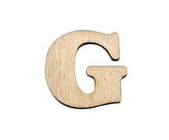 Kraftika Písmeno g 4x4cm - dřevěný výřez (1ks), dřevěné dekorace