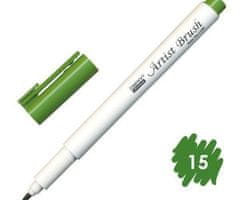 Marvy Popisovač 1100 artist brush olive green,