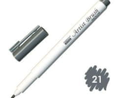 Marvy Popisovač 1100 artist brush dark grey,