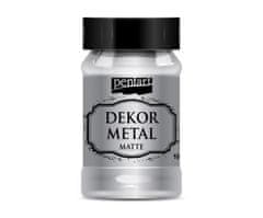 Pentart Barva dekor metal matte 100ml stříbrná,