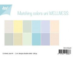 Kraftika Sada oboustranných papírů a4 matchingcolors uni wellness