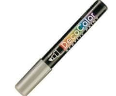 Marvy Popisovač deco color acrylic paint silver,