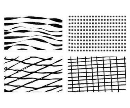 SMT Creatoys Textura geometrie - mřížky - silikonová gelová razítka