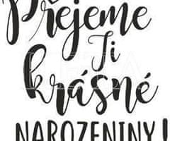 Kraftika Přejeme ti krásné narozeniny č. 976 - gumové razítko na