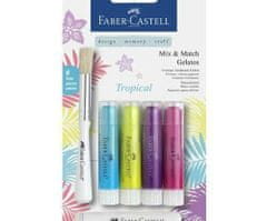 Faber-Castell Pigmentové barvy gelatos tropical sada (4ks) +