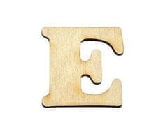 Kraftika Písmeno e 3,5x4cm - dřevěný výřez (1ks), dřevěné dekorace