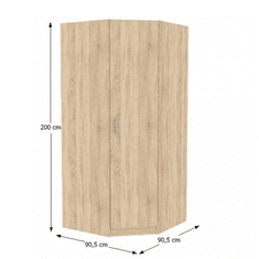 BPS-koupelny Rohová skříň, dub sonoma, INVITA TYP 3