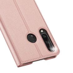 Dux Ducis Skin Pro knížkové kožené pouzdro na Huawei Y6p, růžové