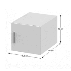 KONDELA Nástavec na skříň, bílá, INVITA TYP 6