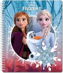 ToyCompany Kroužkový blok Frozen 2 Ledové království s flitry + samolepky 20x24cm