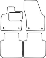 Vopi Textilní autokoberce Škoda Kodiaq 2017-, barva koberce: černá, barva obšití: černé