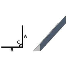 Greatstore Úhlové lišty ve tvaru L 90° 5ks hliník antracit 170cm 100x100mm