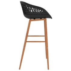 Vidaxl Barové židle 2 ks černé